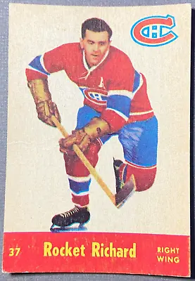 Maurice Rocket Richard 1955-56 Parkhurst #37 Low Grade Canadien De Montréal • $856.75