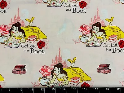 BTY Yard Princess Belle Beauty & The Beast Rose Disney Cotton Fabric • $14.99