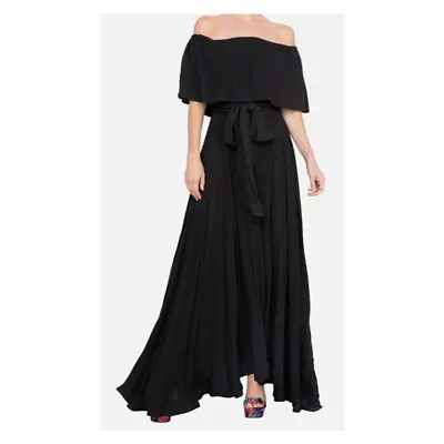 Meghan Fabulous Women's Black Off The Shoulder Morning Glory Maxi Dress Large • $70