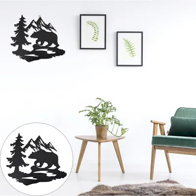 Metal Pine Tree Silhouette Wall Art For Home And Garden Decoration • £10.80