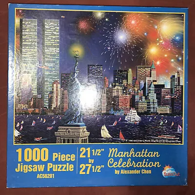 Alexander Chen Manhattan Celebration NYC Twin Towers 1000 Pc Jigsaw Puzzle  • $7.76