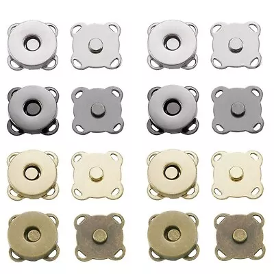 10/8 Sets Magnetic Snap Button Metal Plum Blossom Sew On Button Clasps Fasteners • $9.99