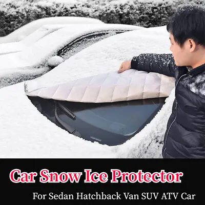 Universal Car Windscreen Mirror Anti Snow Cover Protection Frost Ice Dust Sun • £32.15