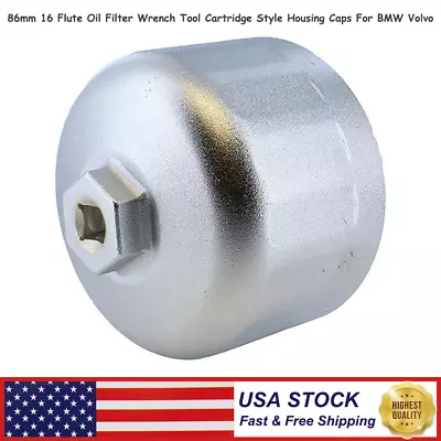 Aluminum Oil Pans Cartridge Style Oil Filter Wrench Filter Engine For Volvo 86mm • $13.96