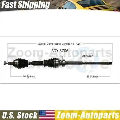 For 2010-2016 Volvo XC60 Front Right Passenger Side CV Axle Shaft CV Joint • $183.94