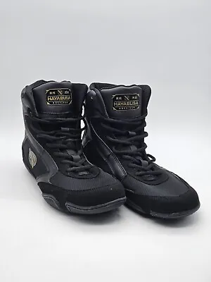 Hayabusa Mens Size 13 Pro Boxing Shoes Black Lace Up Shoes • $65
