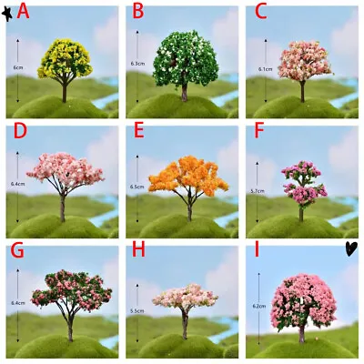 3PC Miniatures HO/OO Scale Flower Trees Landscape Plants Garden Scenery Model • $4.99