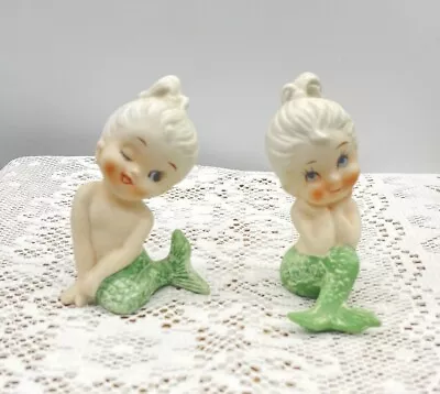 Vintage Mermaid Kenmar Ceramic Salt And Pepper Shakers 3/14” High • $79.99