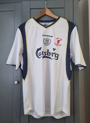 £29.85 • Buy Liverpool UEFA Super Cup Final 2001 Away Football Shirt Babbel (L) Reebok  BNWT