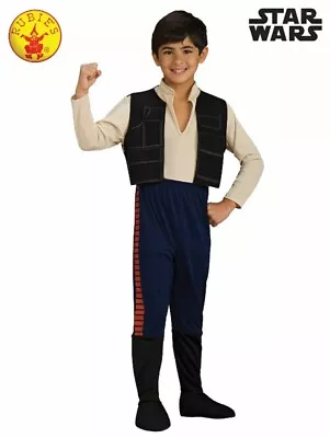 Han Solo Boys Fancy Dress Star Wars Scifi Hero Costume Outfit - Size 3-4 Years • £9.99