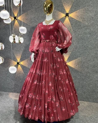 $86.36 • Buy Women Indian Designer Long Kurta Wedding Partywear Dress Beautiful Anarkali Gown