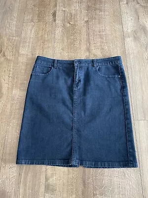 M&S Autograph Denim Skirt - Size 14 • £3