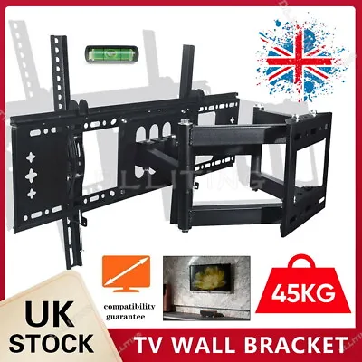 TV Wall Mount Bracket Motion Tilt Swivel Pivot Tough For 32 40 50 55 60 65 Inch • £24.99