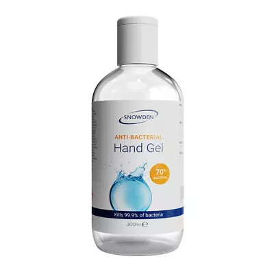Hand Sanitiser Gel 300ML 70% ALCOHOL ANTIBACTERIAL Ready To Use SNOWDEN  • £4.50
