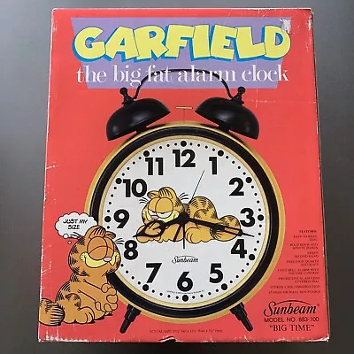 Sunbeam Giant Garfield Alarm Clock Vintage 1978 Model 883 NRFB MINT • $275