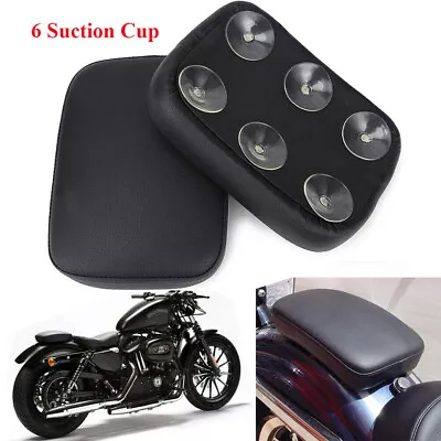 Universal Rear Pillion Passenger Seat Pad 6 Suction Cups For Harley Motorcycle • $16.87