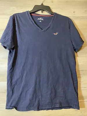 Mens Hollister Blue V Neck Short Sleeve T Shirt Size Medium  • $8.95