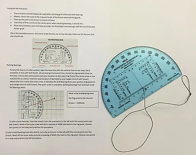 Approved Accurate 6  RA Map Reading Military Protractor And Instructions • $24.06