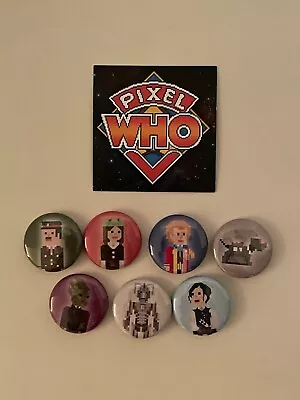 Doctor Who Pixel Art Pins - 7 Pins - Cyberman K9 Vastra Missy Brigadier Amy Dr#6 • $15.95