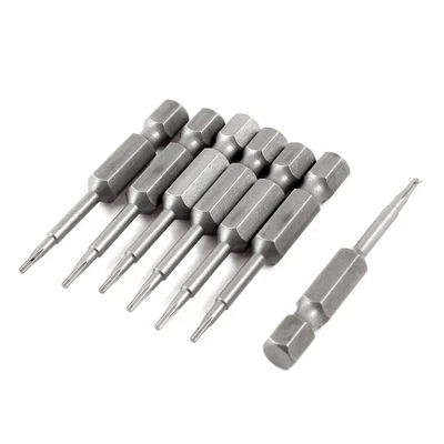 $12.84 • Buy 7 Pieces Metal 2  Length T5 1.2mm Point Torx Screwdriver Bits Tool Gray