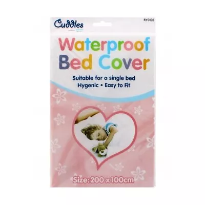 1 X Kids Waterproof Single Bed Cover Sheet Baby Cot Bed White Mattress Protector • £4.95