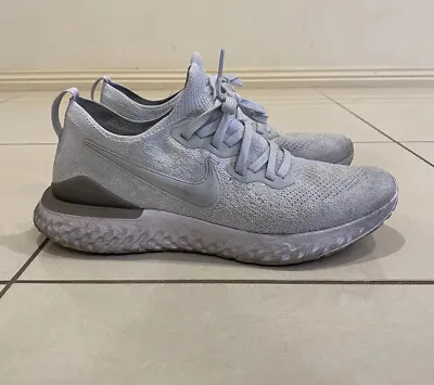 Nike Epic React Flyknit Platinum Grey Size 9 • $100