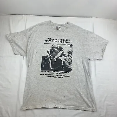 Vintage Martin Luther King Jr T Shirt Adult Large Gray Y2K Thrashed Distressed • $12.25