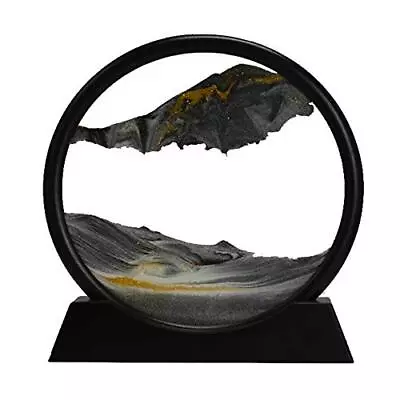 Aoderun Moving Sand Art Picture Round Glass 3D Deep Sea Sandscape In Motion D... • $27.80