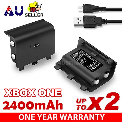 $7.95 • Buy For Xbox One Style Battery Pack Controller Rechargeable Wireless USB 2400mAh