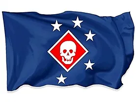 3x5 Inch Banner Waving Marsoc Skull Flag Sticker (US Marine Raiders SF) USMC Lic • $5
