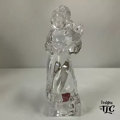 Mikasa  Full Lead Crystal Angel With Harp 8 Inch Christmas • $19.50