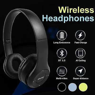 Noise Cancelling Wireless Headphones Headset With Microphone Bluetooth Earphones • $19.79