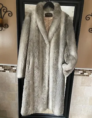 Vintage Jacques Saint Laurent Full Length Faux Coyote Fur Coat  - Womans🌸 • $400