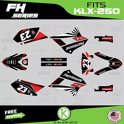 $79.99 • Buy Graphics Kit For Kawasaki KLX250 (2008-2020) KLX 250 FH Series - Red