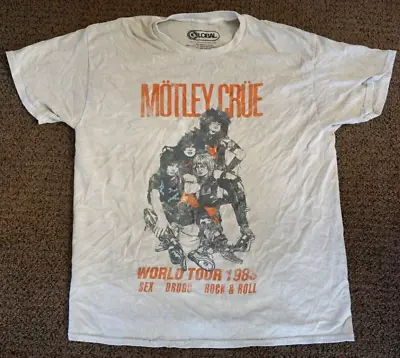 RETRO Global Motley Crue '83 World Tour Graphic Tee Adult M/L Band Tshirt • $8.99