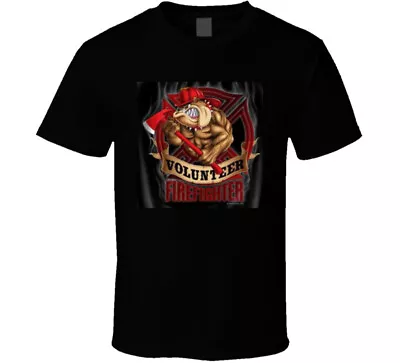 Volunteer Firefirefighter Bulldog Shirt Fireman First Responder T Shirt • $24.99