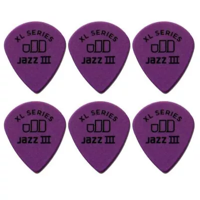 $5.44 • Buy 6 X Jim Dunlop Tortex Jazz 3 XL Purple 1.14mm Guitar Picks III Free Post