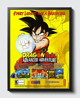 Dragon Ball Advanced Adventure Nintendo GBA Glossy Promo Poster Unframed G1499 • $14.98