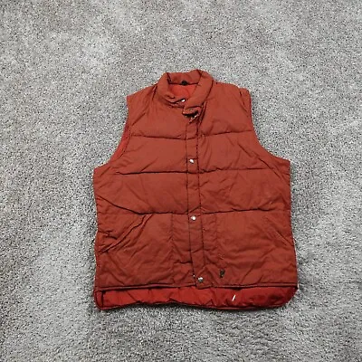 Vintage Woolrich Puffer Vest Mens Extra Large Down Jacket Quilted Ski Orange • $38.87