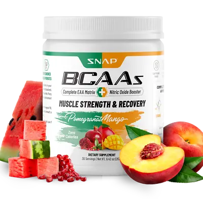 BCAA Amino Energy Powder Nitric Oxide Booster Pre Workout Recovery - 2 Flavors • $31.41