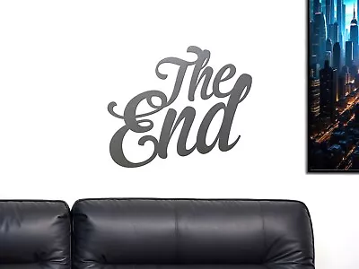 The End Movie Metal Wall Art Decor Vintage Theater Room Sign Vacation Home Cabin • $36