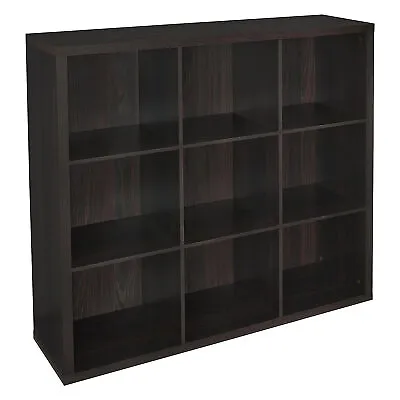 ClosetMaid 9 Cube Storage Shelf Bookshelf Home Organizer With Back Panel Black • $193