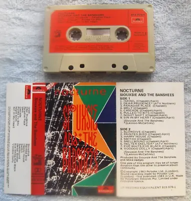 Siouxsie And The Banshees *nocturne* Aussie Cassette 1983 Diff.inlay The Cure • $39.90