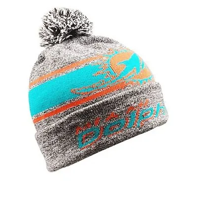 NFL Miami Dolphins Officially Licensed LED Light-Up Beanie Knit Hat Gray • $24.47