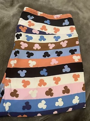 NEW Lularoe TC Disney Leggings Minnie Mickey Mouse Heads Pastel Rainbow Stripes • $10.99