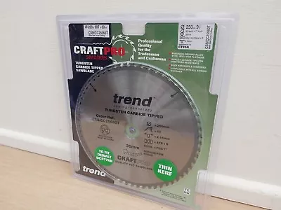 TREND 250MM X 30MM 60T TCT TABLE MITRE THIN KERF SAW BLADE CSB/cc25060T DEWALT  • £26.89