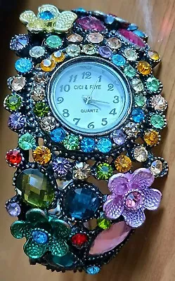 #003 Ladies Vintage CICI & FAYE QUARTZ WATCH BRACELET NEW BATTERY INSTALLED... • $20