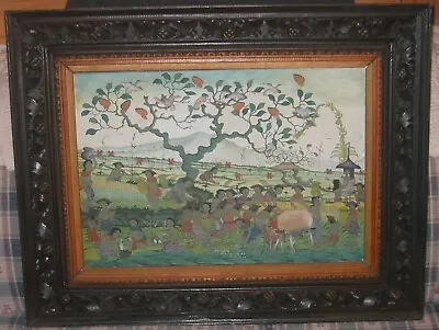 Ny Reta Baung Sayan Ubud Bali Antique Original Painting On Canvas Wood Framed • $165