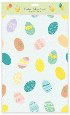 Easter Paper Wipeable Party Tablecloth Eggs Decoration Mini Egg 160cm X 109cm • £4.29