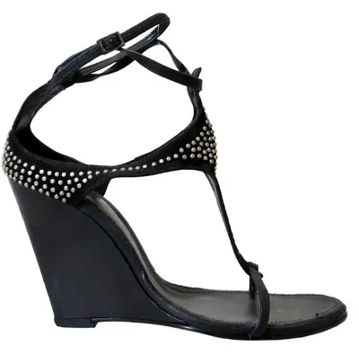 THOMAS WYLDE Embellished Wedge Sandals (SIZE 9) • $90